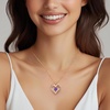 image:imageCDE 18K Rose Gold Heart Pendant Necklaces Gift Birthstone Jewelry Gift02Feb