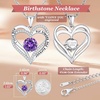 image:imageCDE 18K Rose Gold Heart Pendant Necklaces Gift Birthstone Jewelry Gift02FebWG