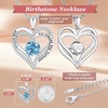 image:imageCDE 18K Rose Gold Heart Pendant Necklaces Gift Birthstone Jewelry Gift03MarWG