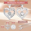 image:imageCDE 18K Rose Gold Heart Pendant Necklaces Gift Birthstone Jewelry Gift04AprWG
