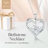 image:imageCDE 18K Rose Gold Heart Pendant Necklaces Gift Birthstone Jewelry Gift04AprWGSterling Silver