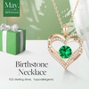 image:imageCDE 18K Rose Gold Heart Pendant Necklaces Gift Birthstone Jewelry Gift05MaySterling Silver