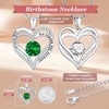 image:imageCDE 18K Rose Gold Heart Pendant Necklaces Gift Birthstone Jewelry Gift05MayWG