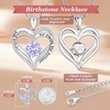 image:imageCDE 18K Rose Gold Heart Pendant Necklaces Gift Birthstone Jewelry Gift06JuneWG