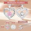 image:imageCDE 18K Rose Gold Heart Pendant Necklaces Gift Birthstone Jewelry Gift10OctWG