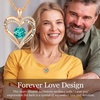 image:imageCDE 18K Rose Gold Heart Pendant Necklaces Gift Birthstone Jewelry Gift12Dec