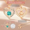 image:imageCDE 18K Rose Gold Heart Pendant Necklaces Gift Birthstone Jewelry Gift12Dec