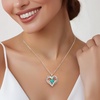 image:imageCDE 18K Rose Gold Heart Pendant Necklaces Gift Birthstone Jewelry Gift12DecWG