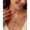 image:imageCDE 18K Rose Gold Heart Pendant NecklacesBirthstone Jewelry Gifts for Wife0107JanJulRuby RedRose Gold