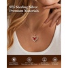 image:imageCDE 18K Rose Gold Heart Pendant NecklacesBirthstone Jewelry Gifts for Wife0107JanJulRuby RedRose Gold