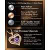 image:imageCDE 18K Rose Gold Heart Pendant NecklacesBirthstone Jewelry Gifts for Wife02FebTanzanite PurpleRose Gold