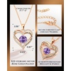 image:imageCDE 18K Rose Gold Heart Pendant NecklacesBirthstone Jewelry Gifts for Wife02FebTanzanite PurpleRose Gold