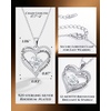 image:imageCDE 18K Rose Gold Heart Pendant NecklacesBirthstone Jewelry Gifts for Wife04AprClear White