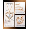image:imageCDE 18K Rose Gold Heart Pendant NecklacesBirthstone Jewelry Gifts for Wife04AprClear WhiteRose Gold