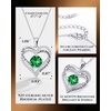 image:imageCDE 18K Rose Gold Heart Pendant NecklacesBirthstone Jewelry Gifts for Wife05MayEmerald Green