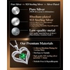image:imageCDE 18K Rose Gold Heart Pendant NecklacesBirthstone Jewelry Gifts for Wife05MayEmerald Green
