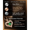 image:imageCDE 18K Rose Gold Heart Pendant NecklacesBirthstone Jewelry Gifts for Wife05MayEmerald GreenRose Gold