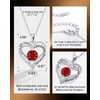 image:imageCDE 18K Rose Gold Heart Pendant NecklacesBirthstone Jewelry Gifts for Wife07JulGarnet Red