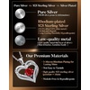 image:imageCDE 18K Rose Gold Heart Pendant NecklacesBirthstone Jewelry Gifts for Wife07JulGarnet Red