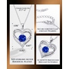 image:imageCDE 18K Rose Gold Heart Pendant NecklacesBirthstone Jewelry Gifts for Wife09SetSapphire Blue