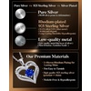image:imageCDE 18K Rose Gold Heart Pendant NecklacesBirthstone Jewelry Gifts for Wife09SetSapphire Blue