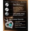 image:imageCDE 18K Rose Gold Heart Pendant NecklacesBirthstone Jewelry Gifts for Wife12DecZircon Blue
