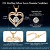 image:imageCDE 18K Rose Gold Heart Pendant NecklacesBirthstone Jewelry Gifts for WifeMoissaniteRose Gold