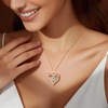 image:imageCDE 18K Rose Gold Heart Pendant NecklacesBirthstone Jewelry Gifts for WifeMoissaniteRose Gold