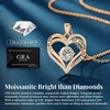 image:imageCDE 18K Rose Gold Heart Pendant NecklacesBirthstone Jewelry Gifts for WifeMoissaniteRose Gold