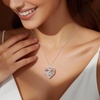image:imageCDE 18K Rose Gold Heart Pendant NecklacesBirthstone Jewelry Gifts for WifeMoissaniteSilver