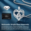 image:imageCDE 18K Rose Gold Heart Pendant NecklacesBirthstone Jewelry Gifts for WifeMoissaniteSilver