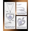 image:imageCDE 18K Rose Gold Heart Pendant NecklacesBirthstone Jewelry Gifts for WifeSliver06June