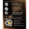 image:imageCDE 18K Rose Gold Heart Pendant NecklacesBirthstone Jewelry Gifts for WifeSliver11Nov