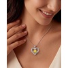 image:imageCDE 18K Rose Gold Heart Pendant NecklacesBirthstone Jewelry Gifts for WifeSliver11Nov