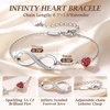 image:imageCDE 925 Sterling Silver Infinity Birthstone Bracelet Jewelry Gift for Women0107JanJulRuby Red