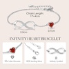 image:imageCDE 925 Sterling Silver Infinity Birthstone Bracelet Jewelry Gift for Women0107JanJulRuby Red