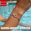 image:imageCDE 925 Sterling Silver Infinity Birthstone Bracelet Jewelry Gift for Women0107JanJulRuby Red