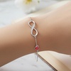 image:imageCDE 925 Sterling Silver Infinity Birthstone Bracelet Jewelry Gift for Women0107JanJulRuby Red