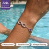image:imageCDE 925 Sterling Silver Infinity Birthstone Bracelet Jewelry Gift for Women02FebTanzanite Purple