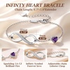 image:imageCDE 925 Sterling Silver Infinity Birthstone Bracelet Jewelry Gift for Women02FebTanzanite Purple
