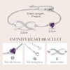 image:imageCDE 925 Sterling Silver Infinity Birthstone Bracelet Jewelry Gift for Women02FebTanzanite Purple