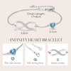 image:imageCDE 925 Sterling Silver Infinity Birthstone Bracelet Jewelry Gift for Women03MarAquamarine Blue