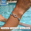image:imageCDE 925 Sterling Silver Infinity Birthstone Bracelet Jewelry Gift for Women03MarAquamarine Blue
