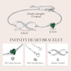 image:imageCDE 925 Sterling Silver Infinity Birthstone Bracelet Jewelry Gift for Women05MayEmerald Green