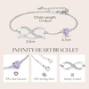 image:imageCDE 925 Sterling Silver Infinity Birthstone Bracelet Jewelry Gift for Women06JunAlexandrite Light Purple