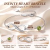 image:imageCDE 925 Sterling Silver Infinity Birthstone Bracelet Jewelry Gift for Women08AugPeridot Green