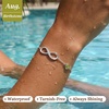 image:imageCDE 925 Sterling Silver Infinity Birthstone Bracelet Jewelry Gift for Women08AugPeridot Green