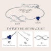 image:imageCDE 925 Sterling Silver Infinity Birthstone Bracelet Jewelry Gift for Women09SetSapphire Blue