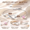 image:imageCDE 925 Sterling Silver Infinity Birthstone Bracelet Jewelry Gift for Women10OctVintage Pink