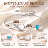 image:imageCDE 925 Sterling Silver Infinity Birthstone Bracelet Jewelry Gift for Women12DecZircon Blue